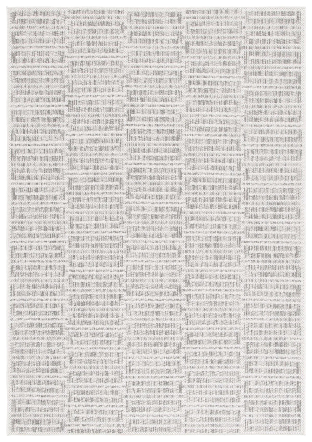 Safavieh Beach House 4'-0" x 6'-0" Rug in Grey / Ivory