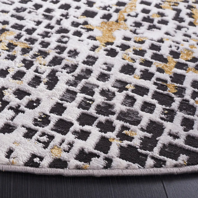 Safavieh Amelia 6'-7" x 6'-7" Rug in Charcoal / Gold