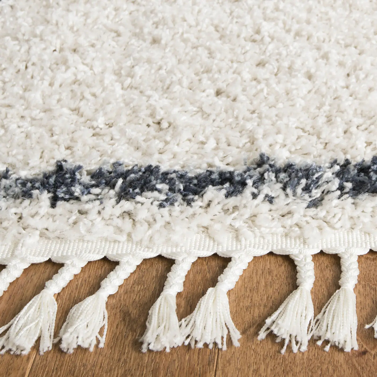 Safavieh Pro Lux Shag 400 8'-0" x 10'-0" Rug in Cream / Blue