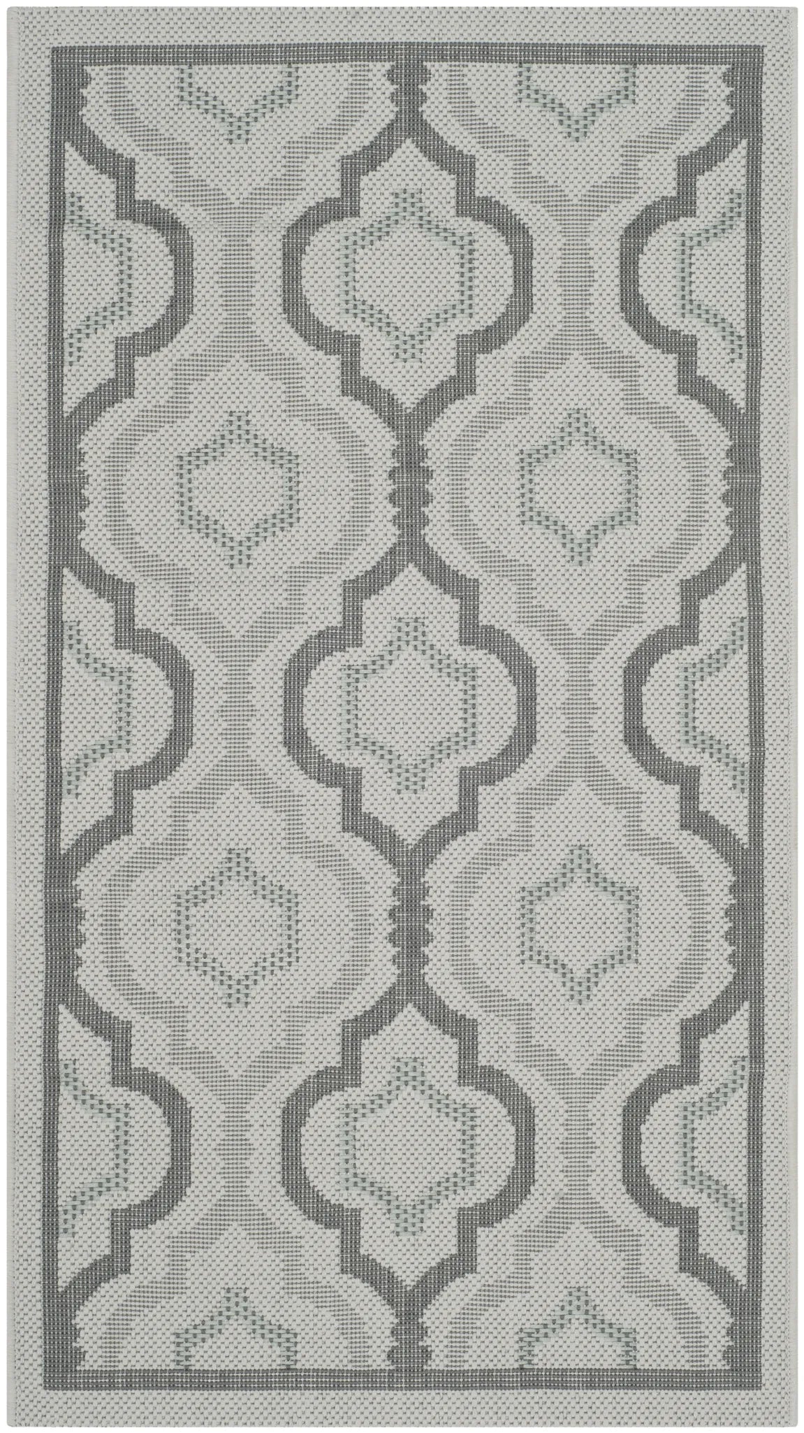 Safavieh Courtyard 2'-0" x 3'-7" Rug in Light Grey / Anthracite