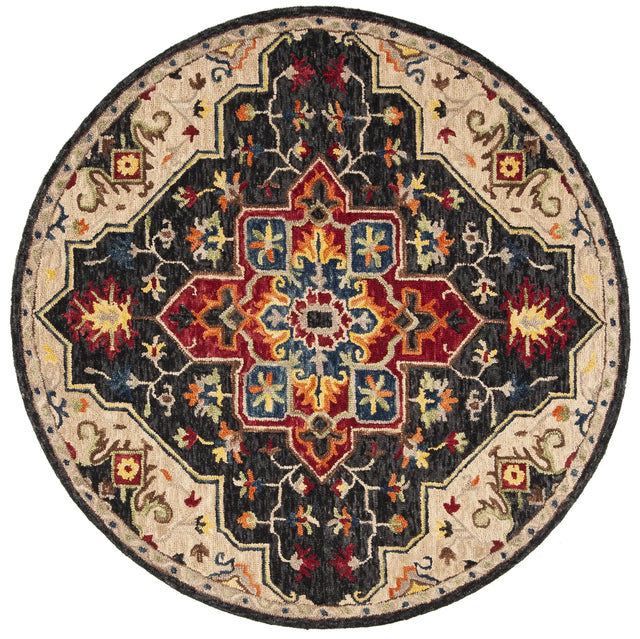 Safavieh Aspen 5'-0" x 5'-0" Rug in Charcoal / Cream