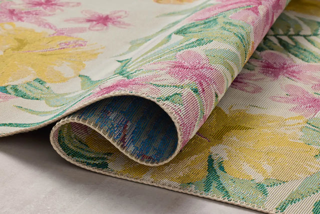 Loloi Botanical BOT-03 Ivory / Sunrise Rug - pile height