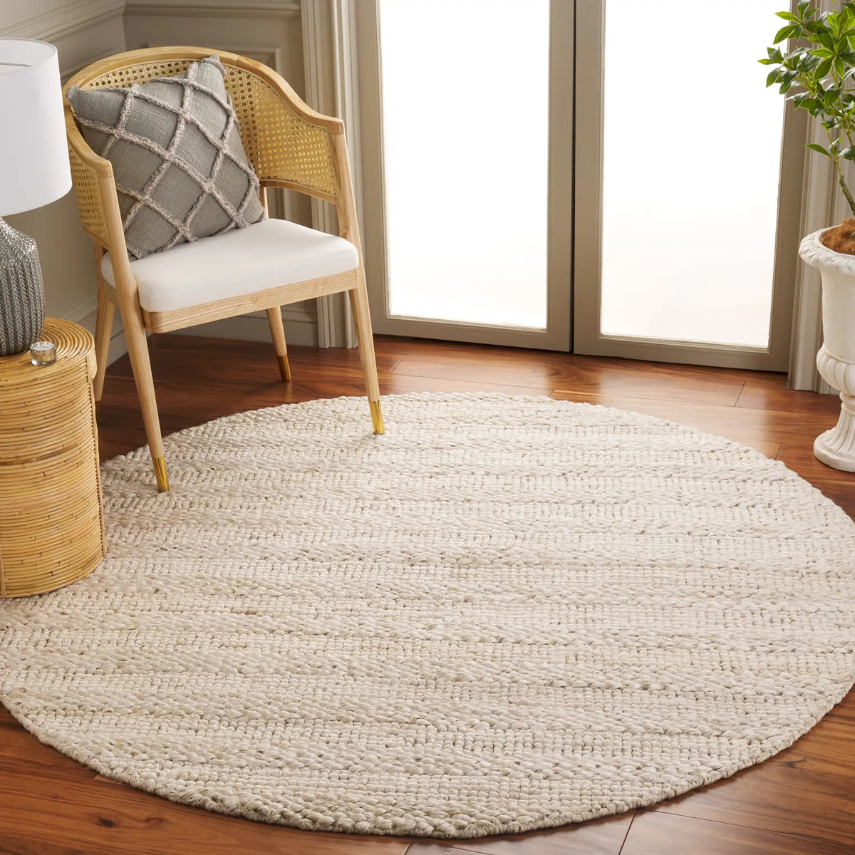 Safavieh Natural Fiber 6'-0" x 6'-0" Rug in Bleach