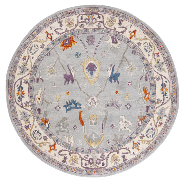 Safavieh Anatolia 6'-0" x 6'-0" Rug in Grey / Ivory