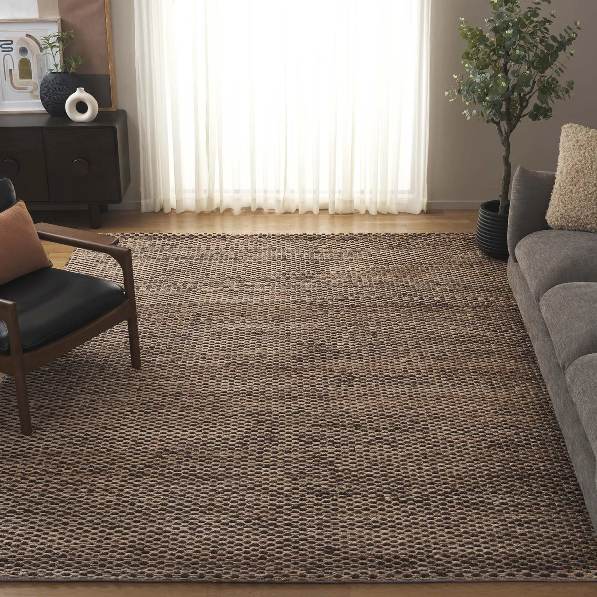 Safavieh Natural Fiber 6'-0" x 9'-0" Rug in Natural / Dark Brown