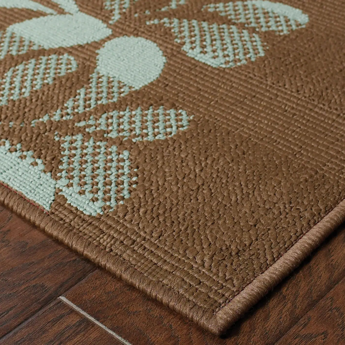 Oriental Weavers Sphinx Montego 2635n Brown / Blue Rugs - corner detail
