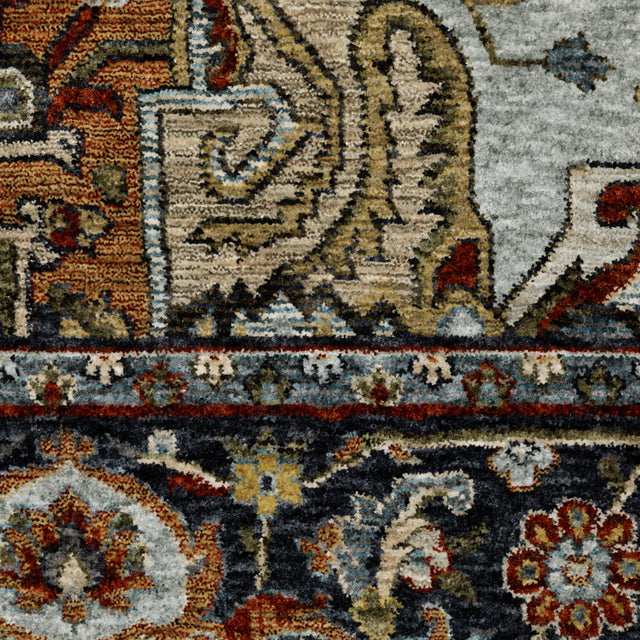 Oriental Weavers Sphinx Aberdeen 1144R Red/ Blue Rug - close-up detail