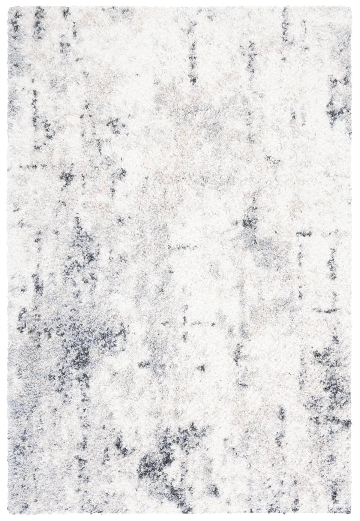 Safavieh Berber Shag 4'-5" x 6'-5" Rug in Ivory / Grey