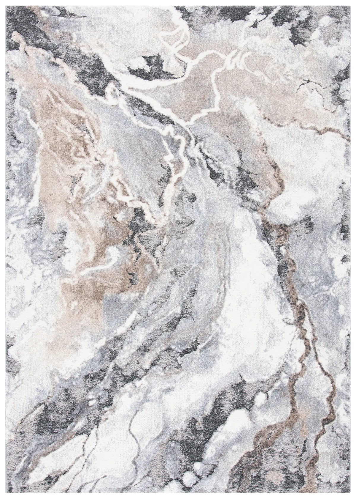 Safavieh Cyrus Shag 4'-5" x 6'-5" Rug in Grey / Beige