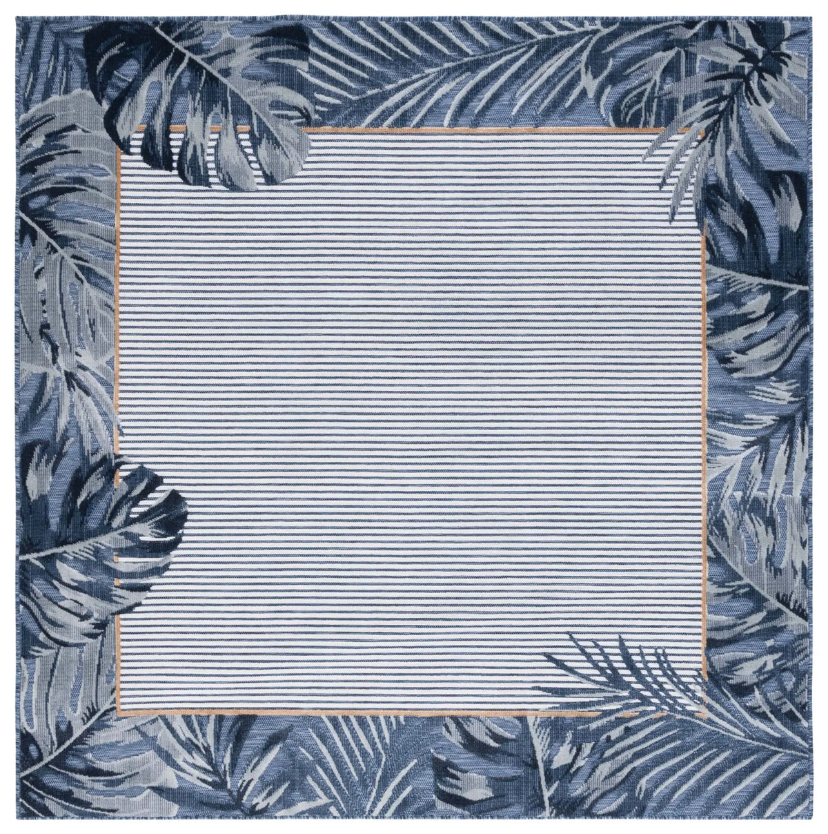 Safavieh Cabana 6'-5" x 6'-5" Rug in Ivory / Navy