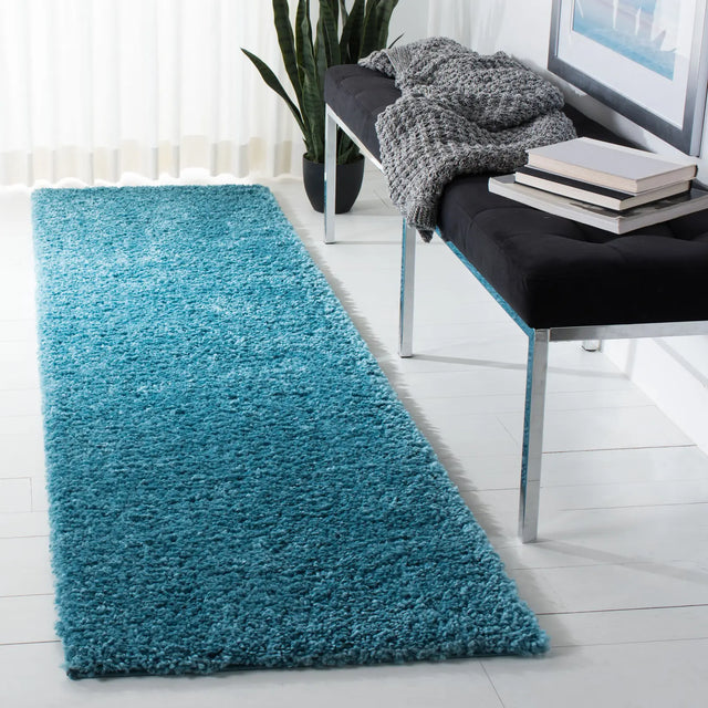 Safavieh August Shag 900 2'-3" x 10'-0" Rug in Turquoise