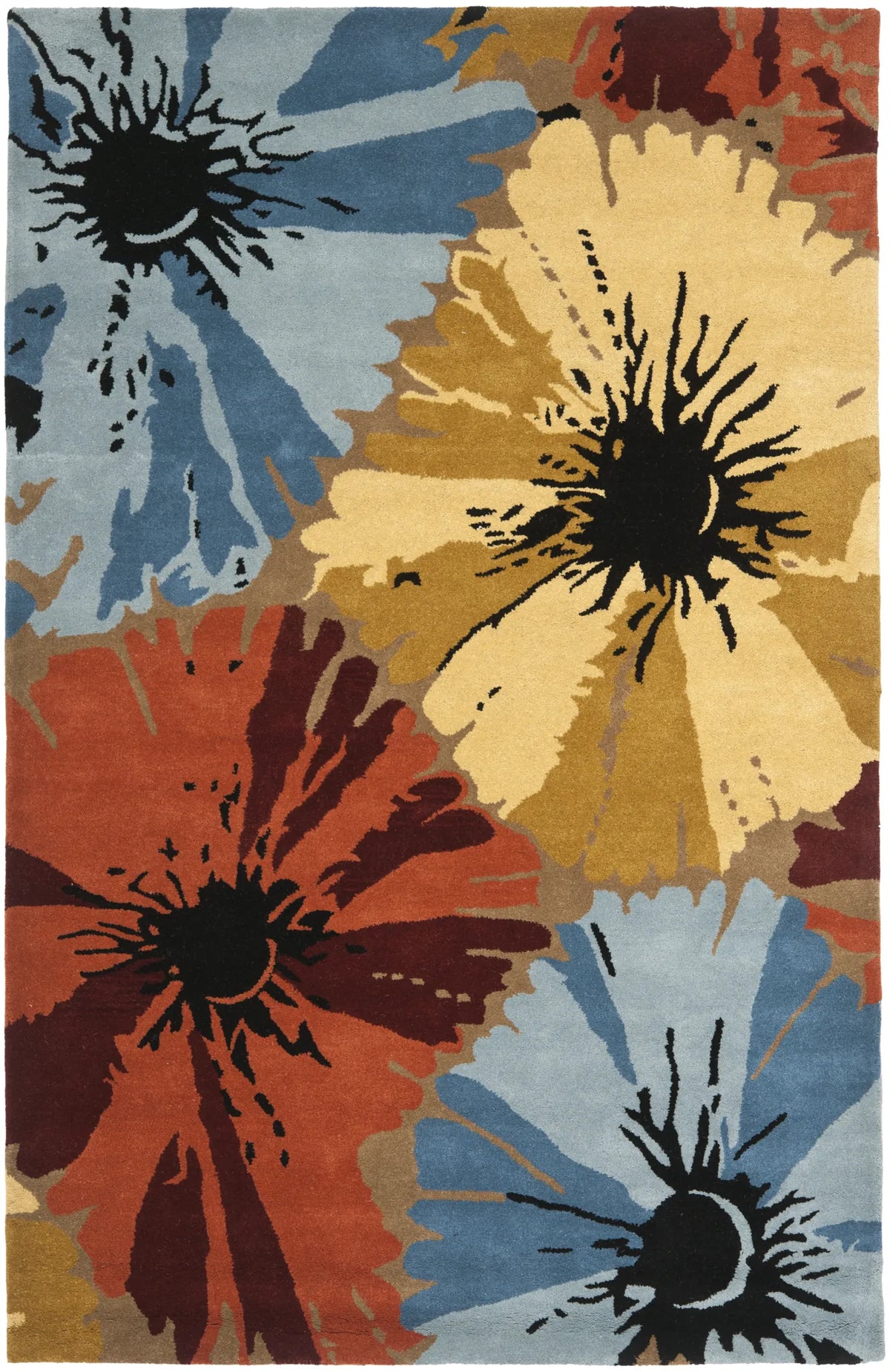 Safavieh Soho 3'-6" x 5'-6" Rug in Olive / Multi