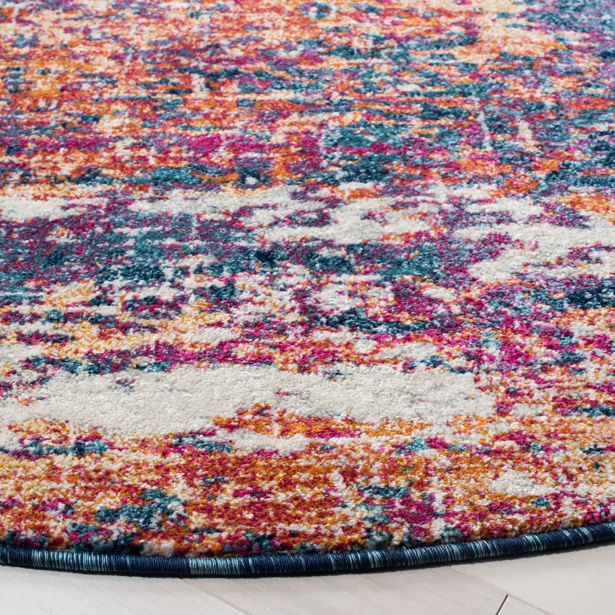 Safavieh Evoke 6'-7" x 6'-7" Rug in Navy / Orange