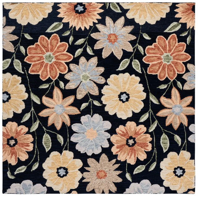 Safavieh Jardin 6'-0" x 6'-0" Rug in Black / Green