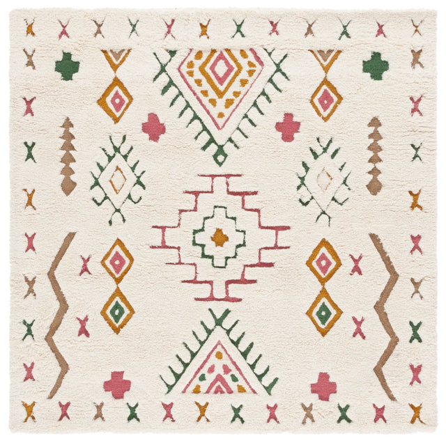 Safavieh Casablanca 6'-0" x 6'-0" Rug in Ivory / Pink