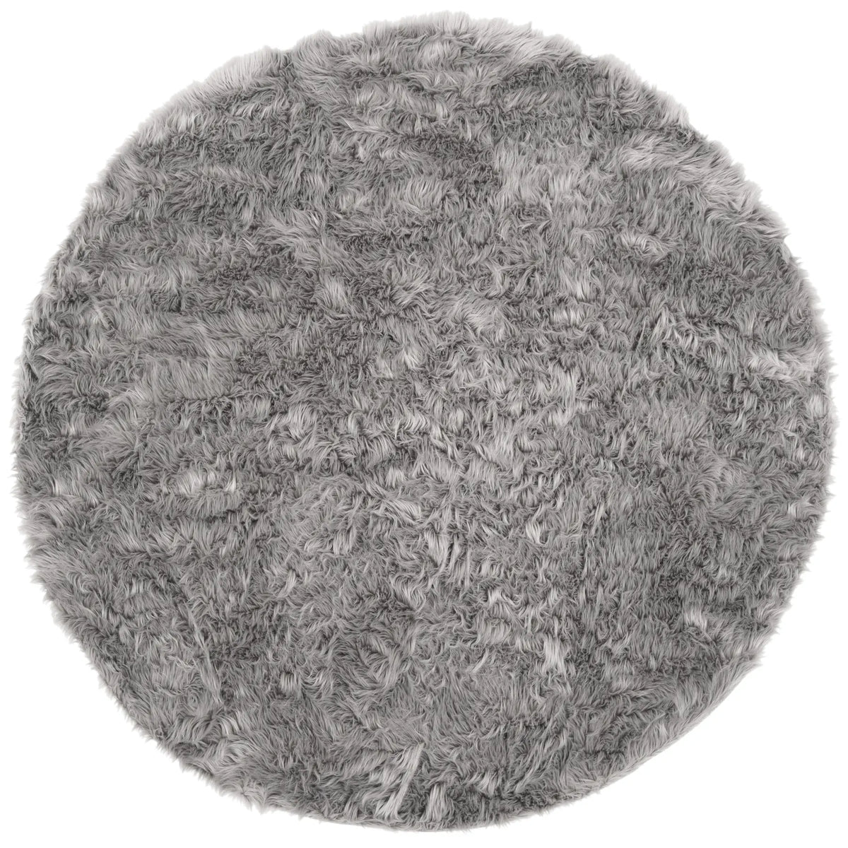 Safavieh Faux Sheep Skin 5'-0" x 5'-0" Rug in Grey