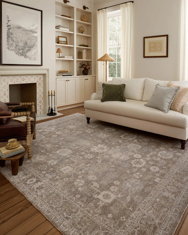Chris Loves Julia x Loloi Louisa LOI-03 Taupe / Ivory Rug - room scene 3