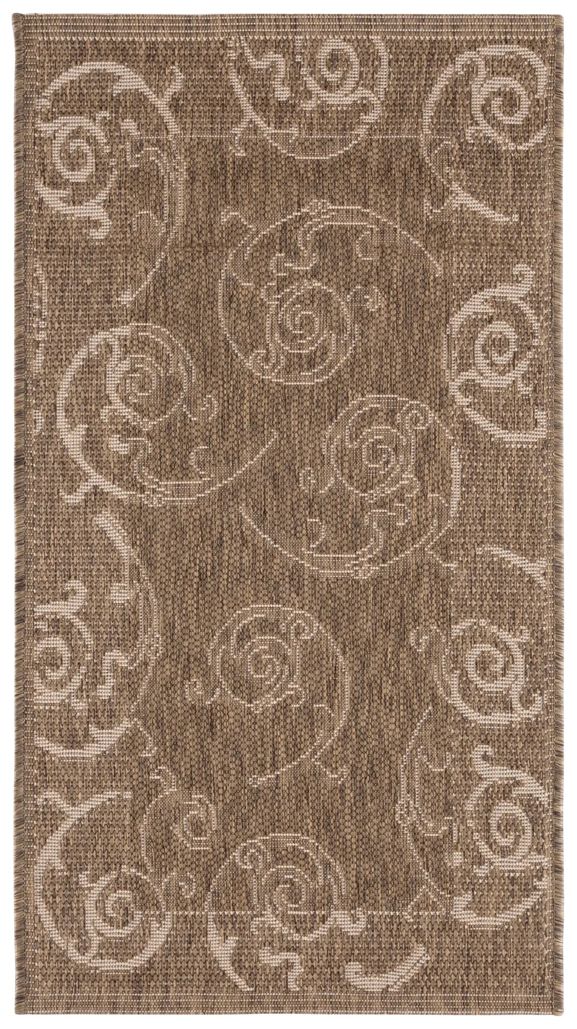 Safavieh Courtyard 2'-0" x 3'-7" Rug in Brown / Natural