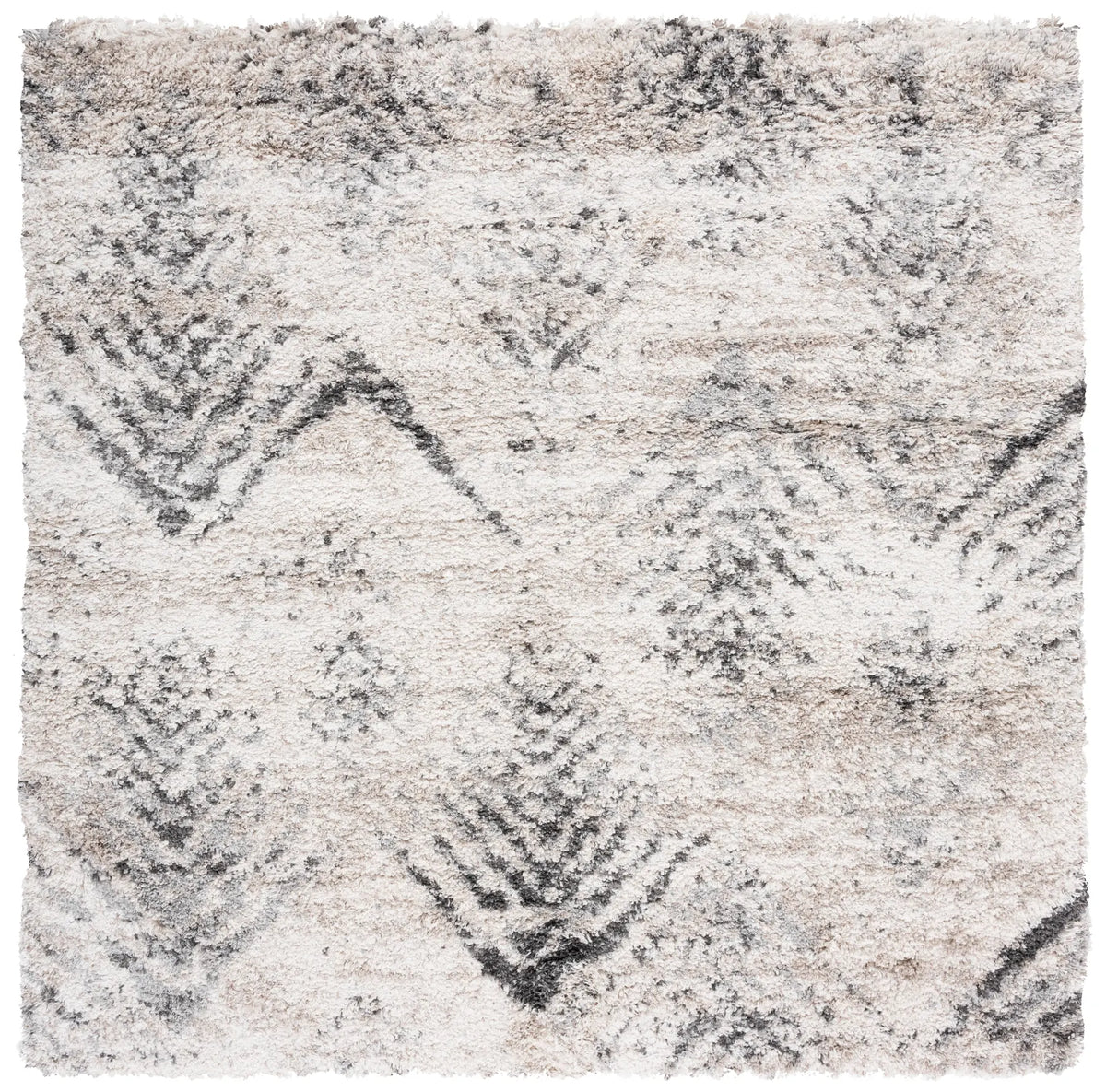 Safavieh Iceland Shag 6'-7" x 6'-7" Rug in Cream / Grey