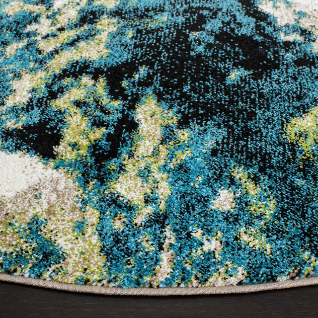 Safavieh Glacier 5'-3" x 5'-3" Rug in Navy / Green