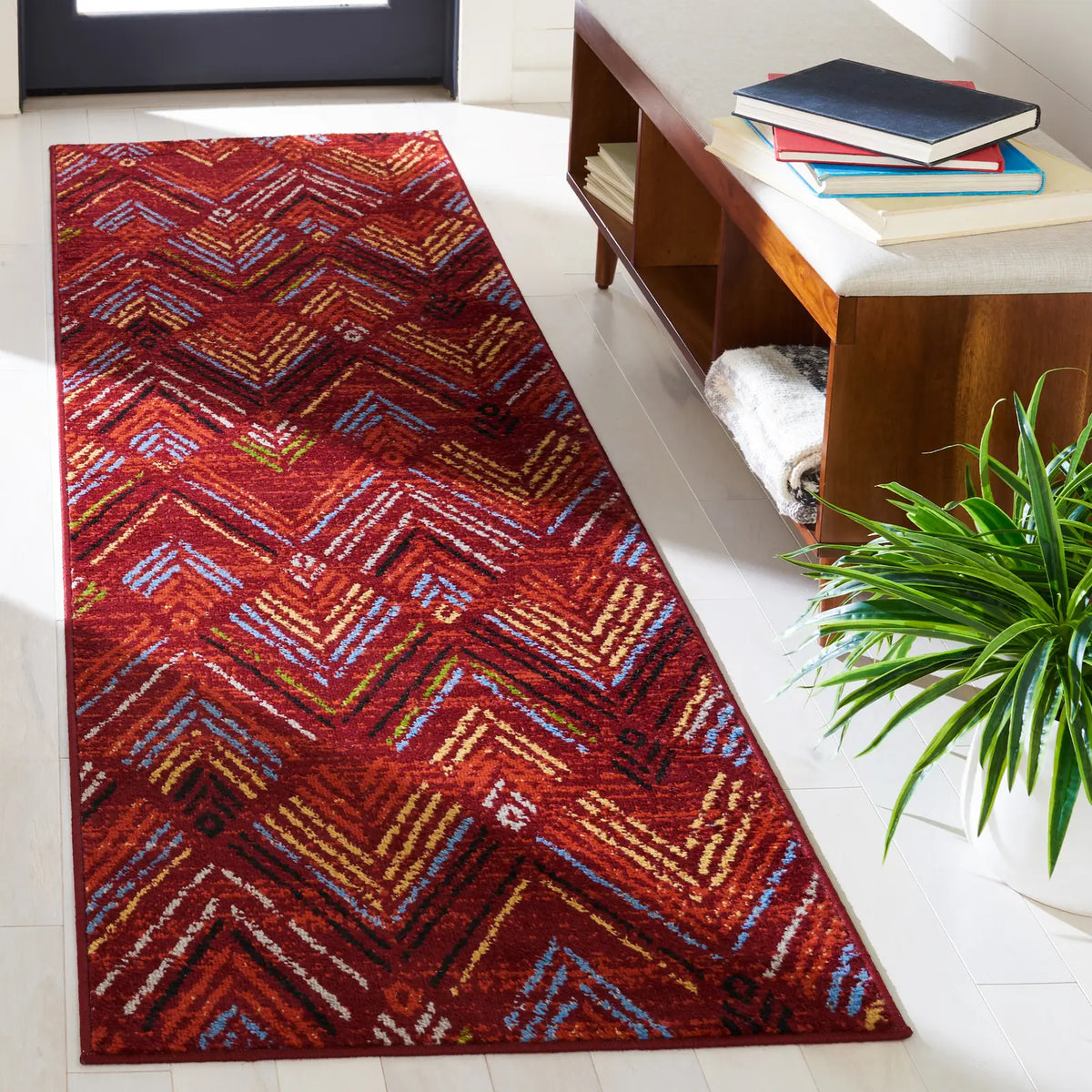 Safavieh Amsterdam 2'-3" x 8'-0" Rug in Red / Terracotta