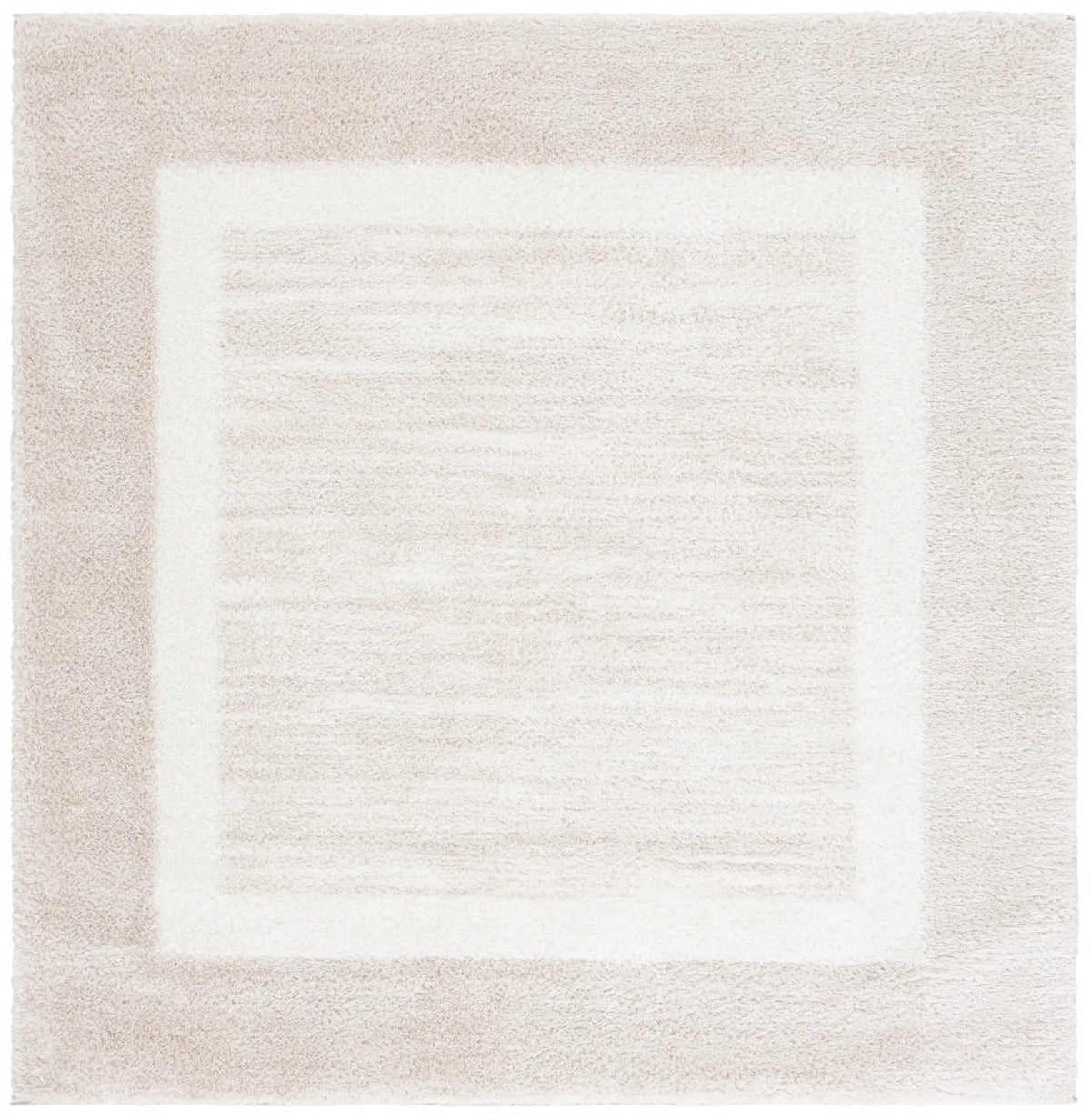 Safavieh Tahoe Shag 6'-7" x 6'-7" Rug in Beige / Ivory