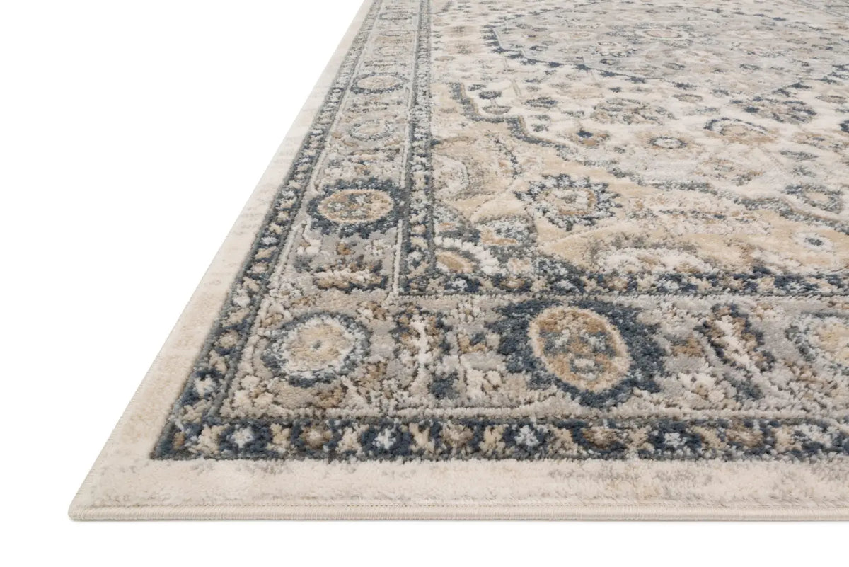 Loloi Teagan Tea-01 Natural/Lt. Grey Rugs - rug corner