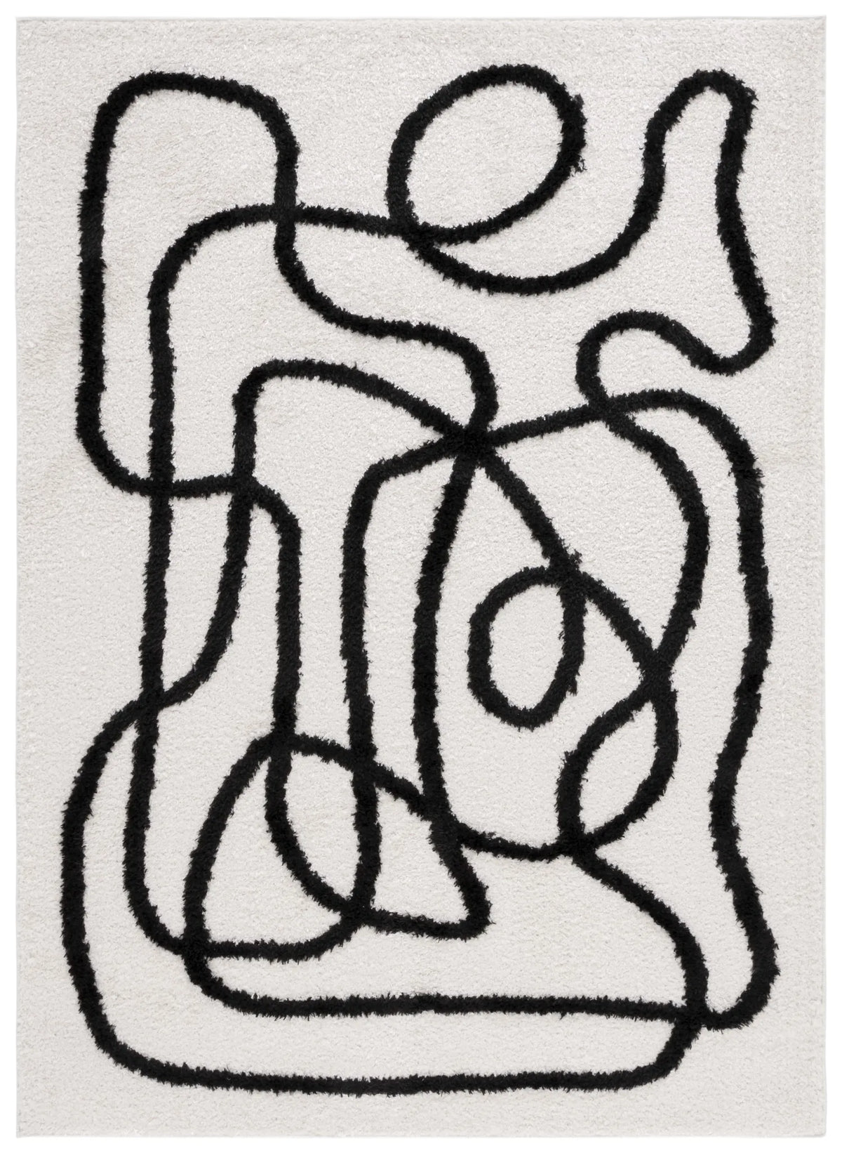 Safavieh Norway 4'-0" x 6'-0" Rug in Ivory / Black