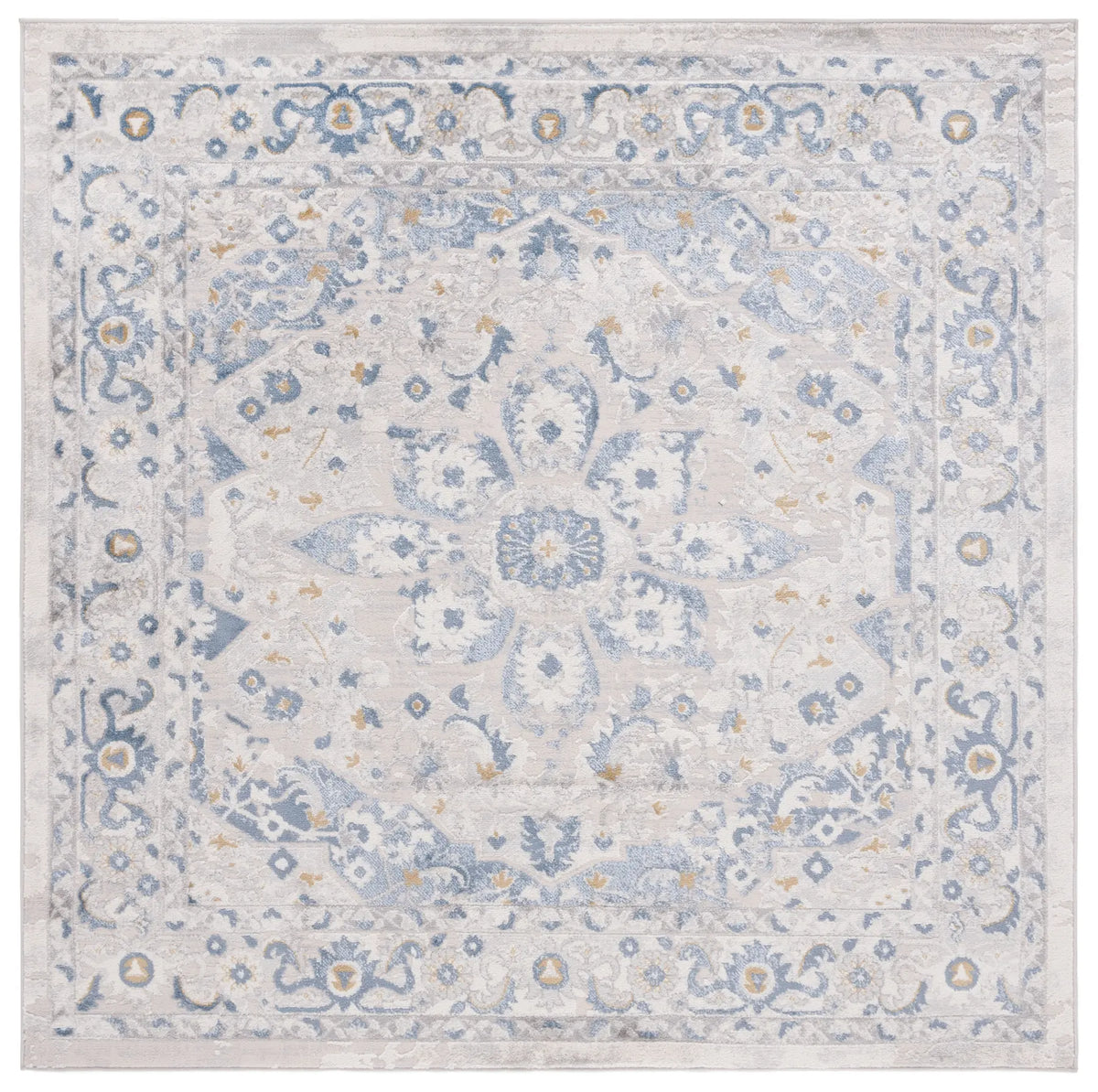 Safavieh Palma 6'-7" x 6'-7" Rug in Light Grey / Blue