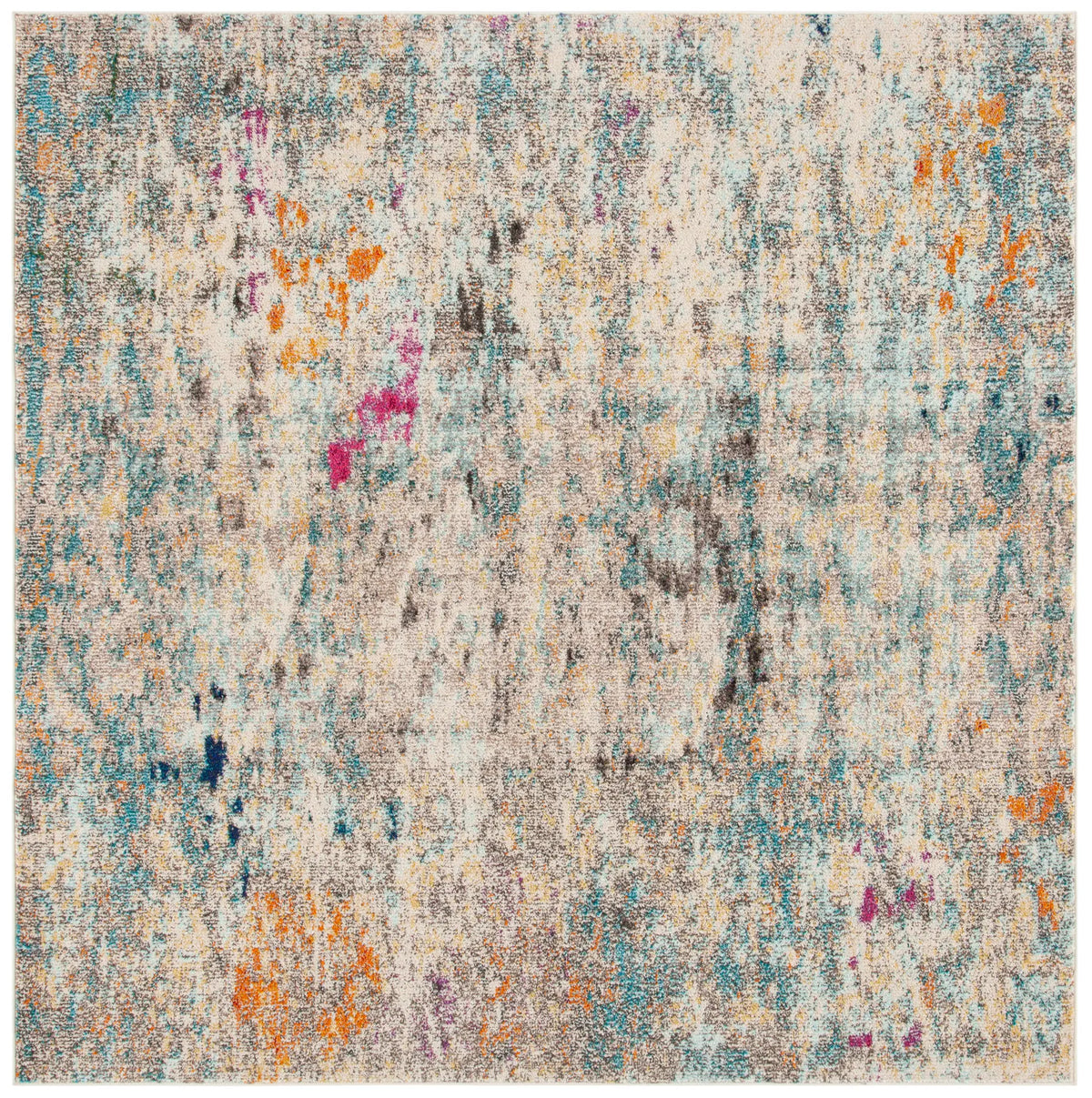 Safavieh Madison 6'-7" x 6'-7" Rug in Grey / Gold