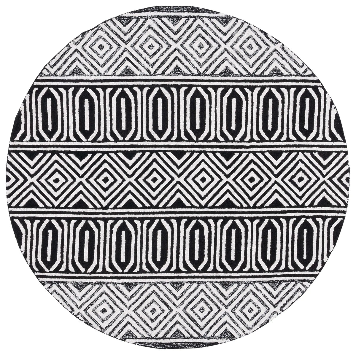 Safavieh Capri 6'-0" x 6'-0" Rug in Ivory / Black