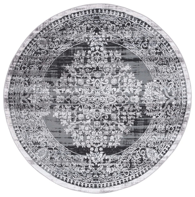 Safavieh Amelia 6'-7" x 6'-7" Rug in Charcoal / Grey
