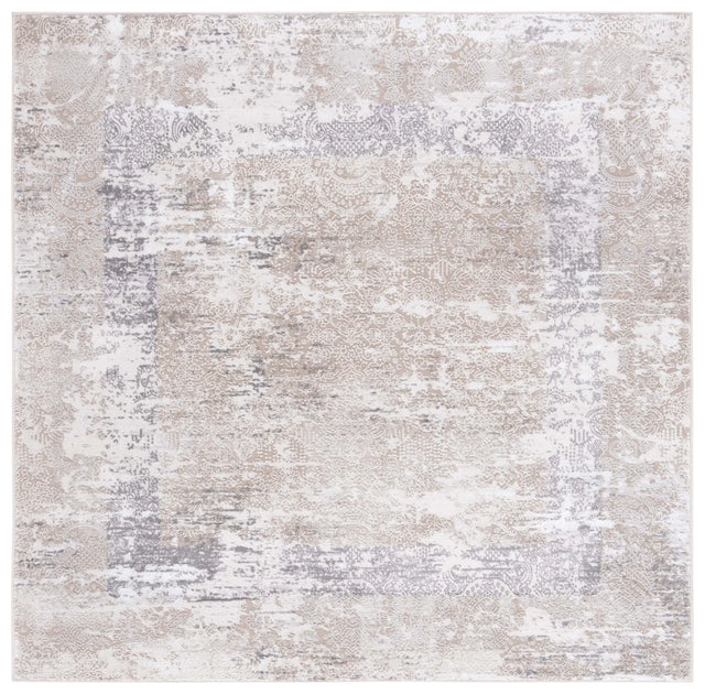 Safavieh Amelia 6'-7" x 6'-7" Rug in Beige / Grey