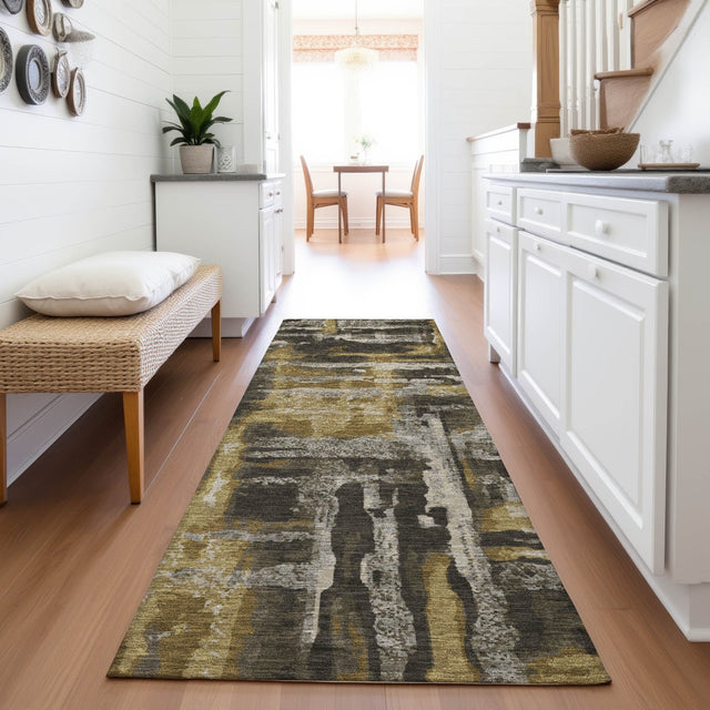 Addison Chantille ACN2015 Abstract Machine Made Transitional Coffee Rug