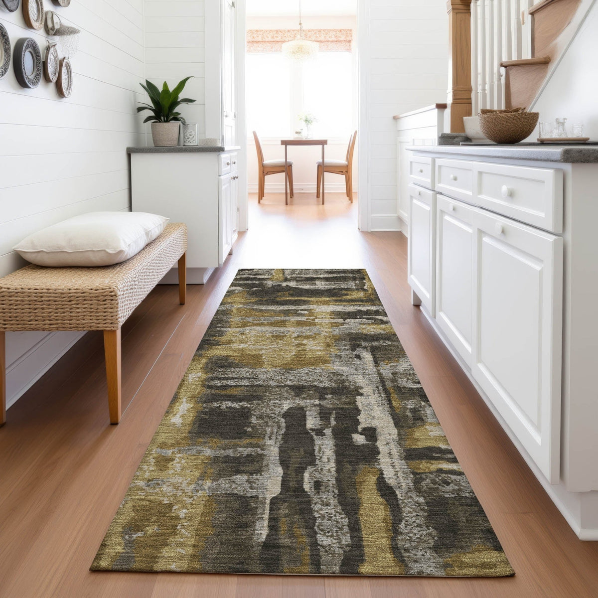 Addison Chantille ACN2015 Abstract Machine Made Transitional Coffee Rug