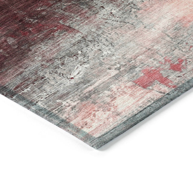 Addison Chantille ACN2016 Abstract Machine Made Transitional Merlot Rug