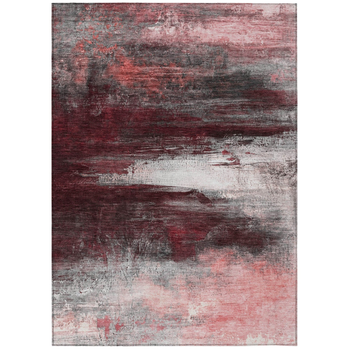 Addison Chantille ACN2016 Abstract Machine Made Transitional Merlot Rug