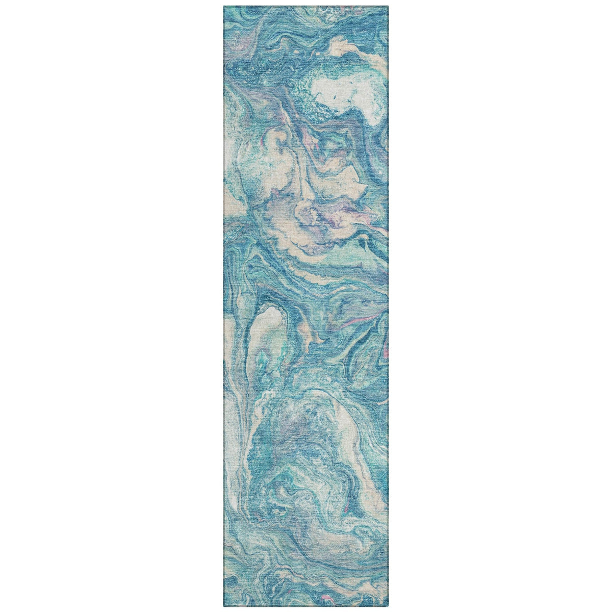Addison Chantille ACN2017 Abstract Machine Made Transitional Teal Rug