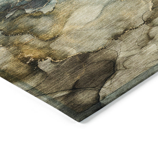 Addison Chantille ACN2018 Abstract Machine Made Transitional Brown Rug