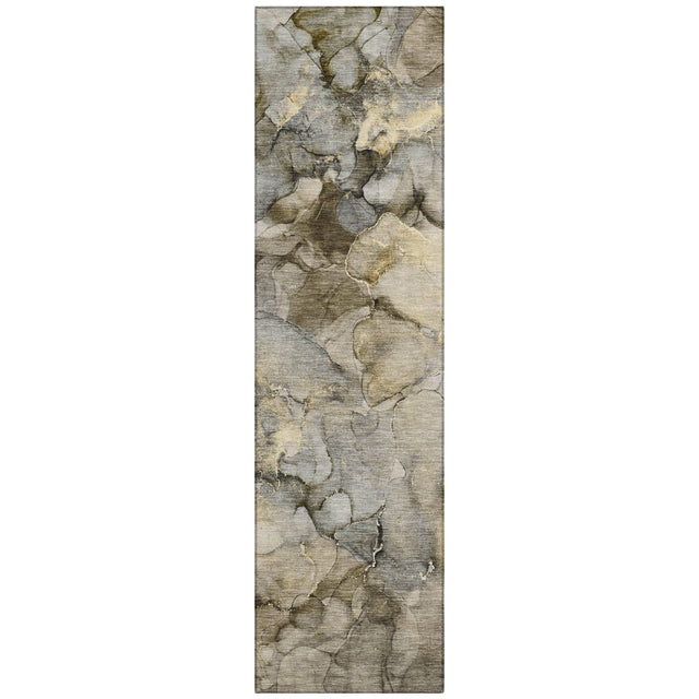 Addison Chantille ACN2018 Abstract Machine Made Transitional Pewter Rug