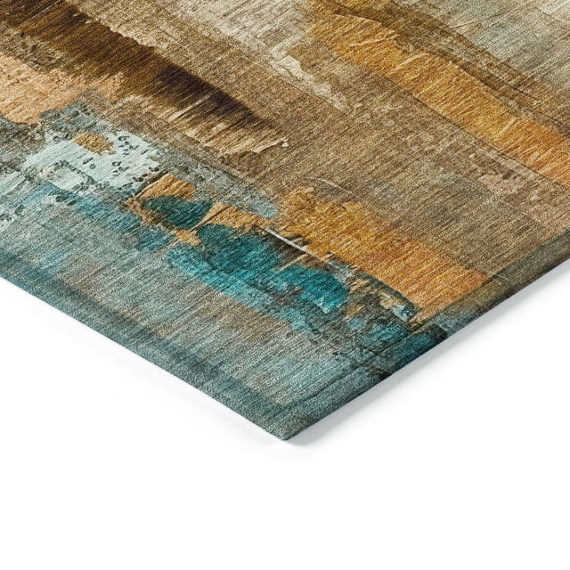 Addison Chantille ACN2020 Abstract Machine Made Transitional Beige Rug