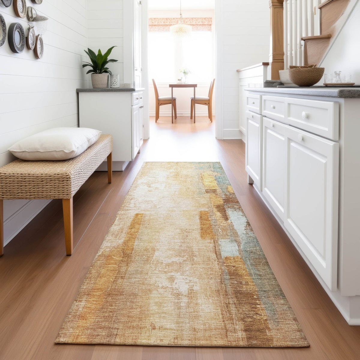 Addison Chantille ACN2020 Abstract Machine Made Transitional Copper Rug