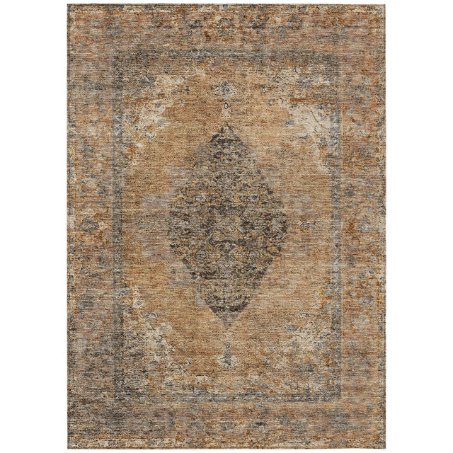 Addison Chantille ACN2021 Border Machine Made Traditional Copper Rug