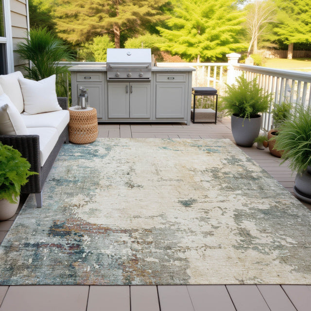 Addison Chantille ACN2022 Abstract Machine Made Transitional Ivory Rug