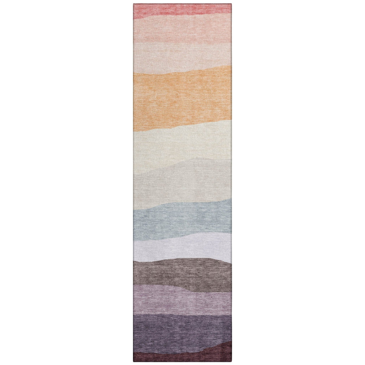 Addison Chantille ACN2023 Stripes Machine Made Transitional Orange Rug