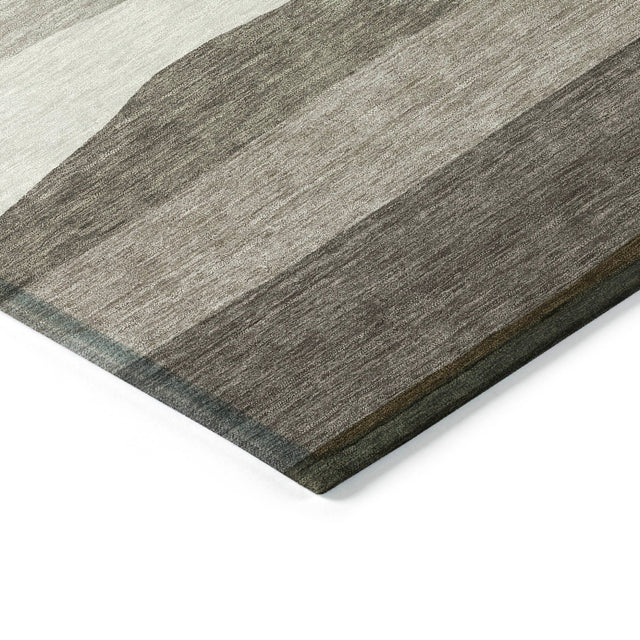 Addison Chantille ACN2023 Stripes Machine Made Transitional Pewter Rug