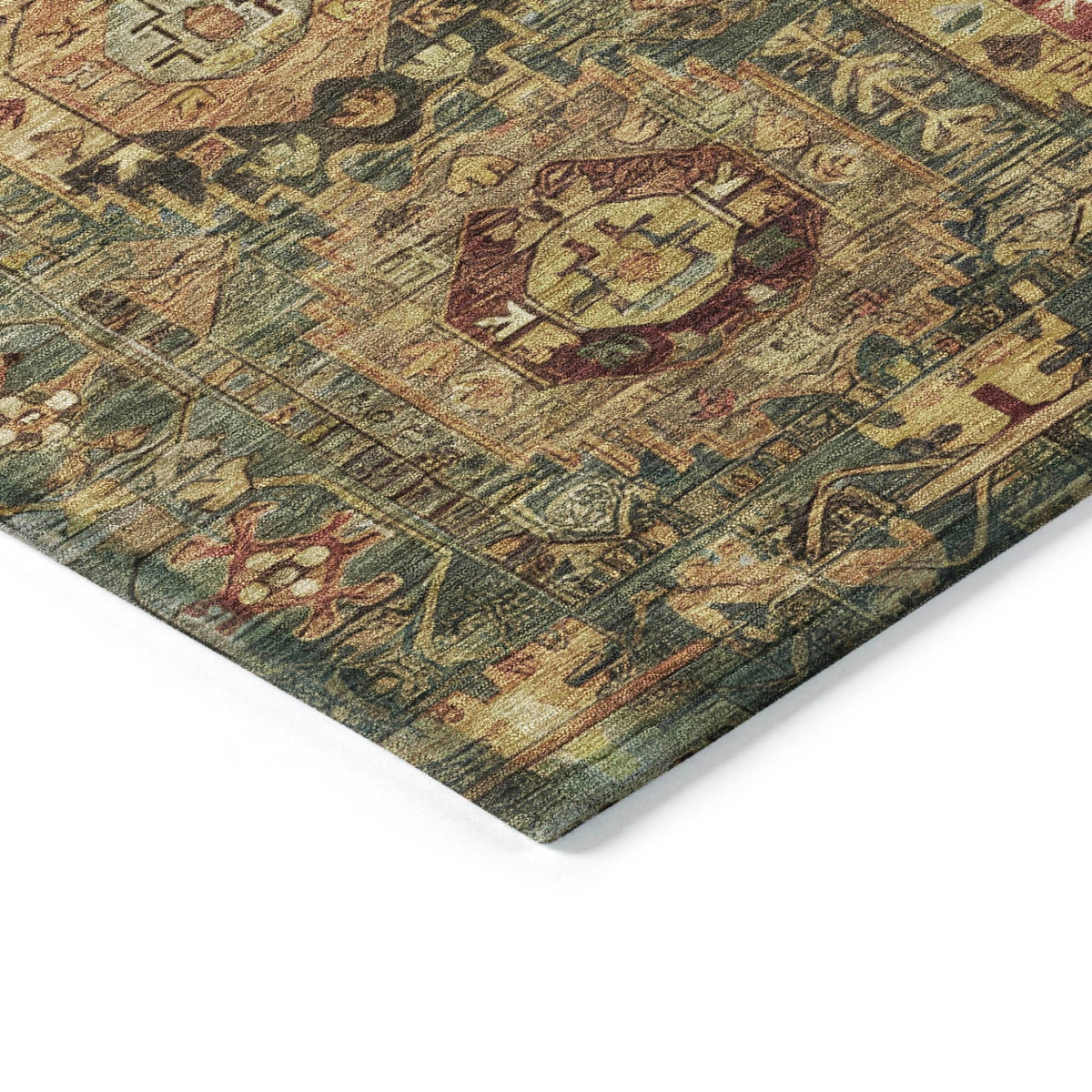 Addison Chantille ACN2024 Medallions Machine Made Traditional Aloe Rug