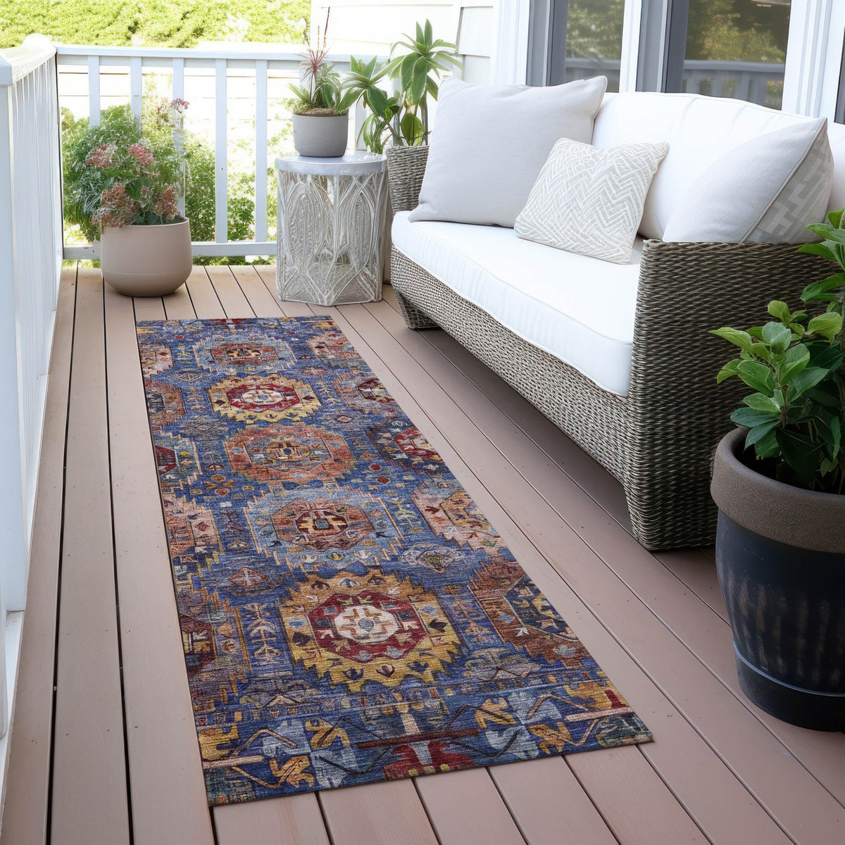 Addison Chantille ACN2024 Medallions Machine Made Traditional Denim Rug