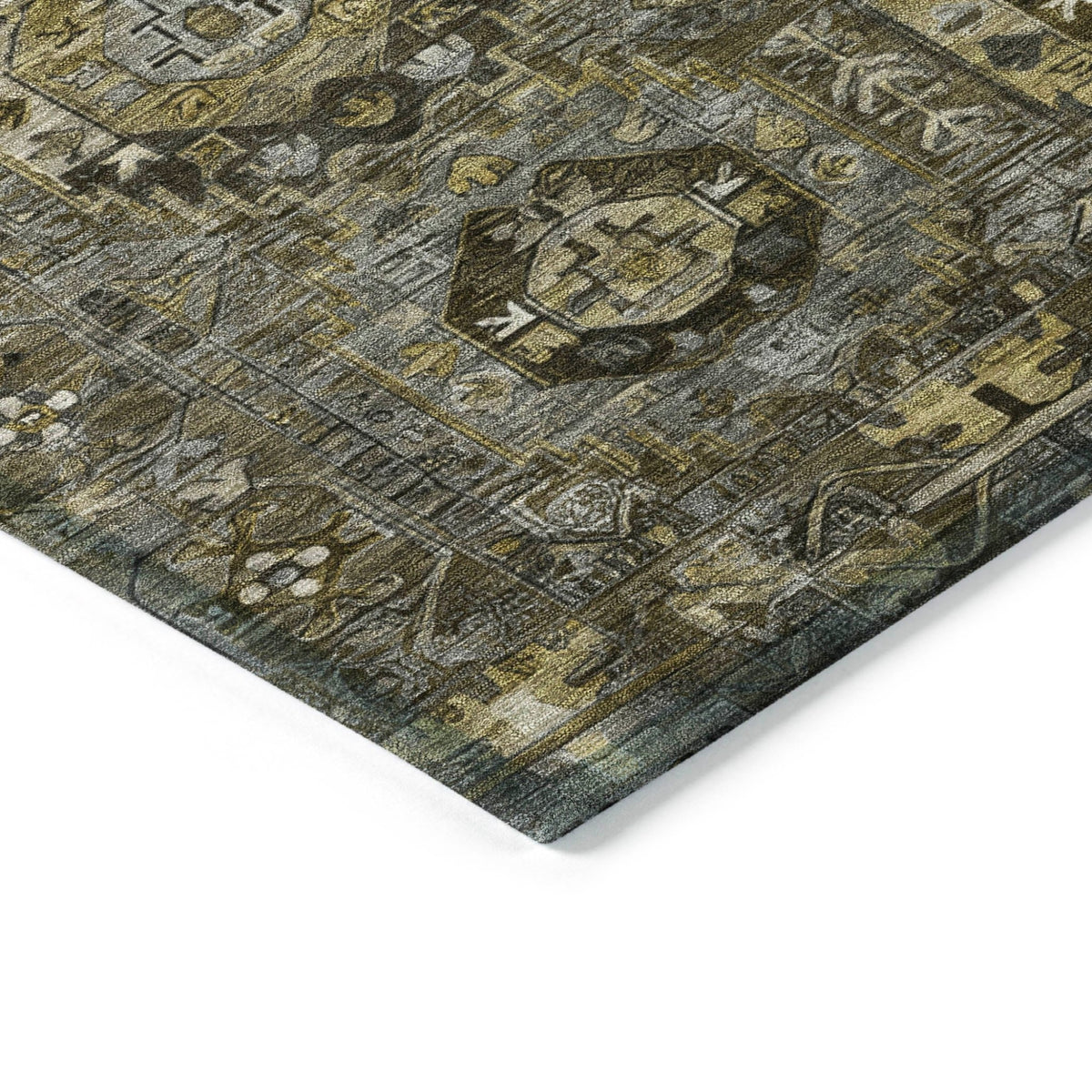 Addison Chantille ACN2024 Medallions Machine Made Traditional Mocha Rug