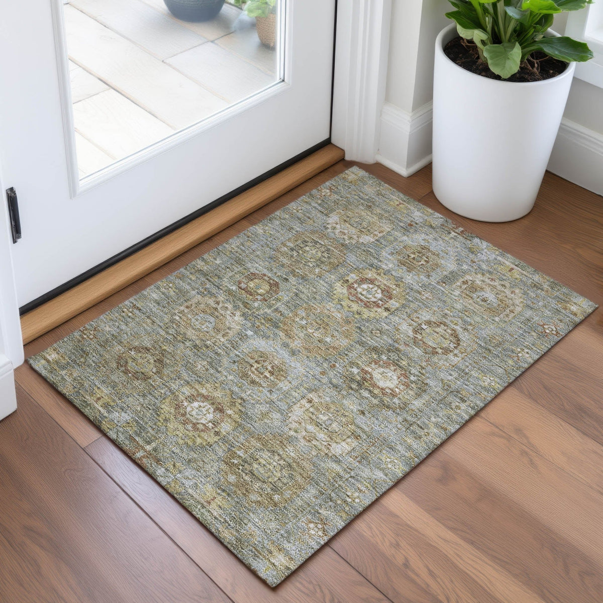 Addison Chantille ACN2024 Medallions Machine Made Traditional Sage Rug